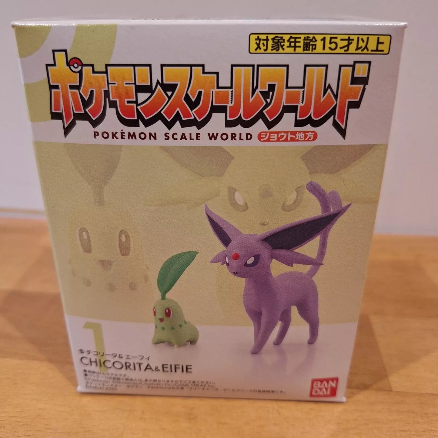 Pokemon Scale World Bandai Johto Region ESPEON & CHIKORITA Figures 1:20 Scale